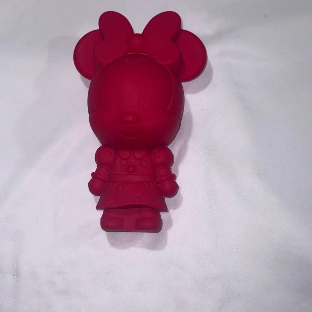 Disney‎ Parks MXYZ Red Minnie Mouse Soft Rubber Zipper Pencil Case. CLEAN! CUTE!